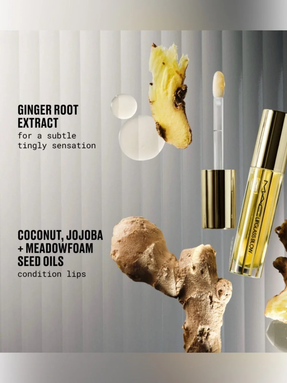 MAC Cosmetics Lipglass Blow Plumping Lip Oil - Ginger Zinger Gold
